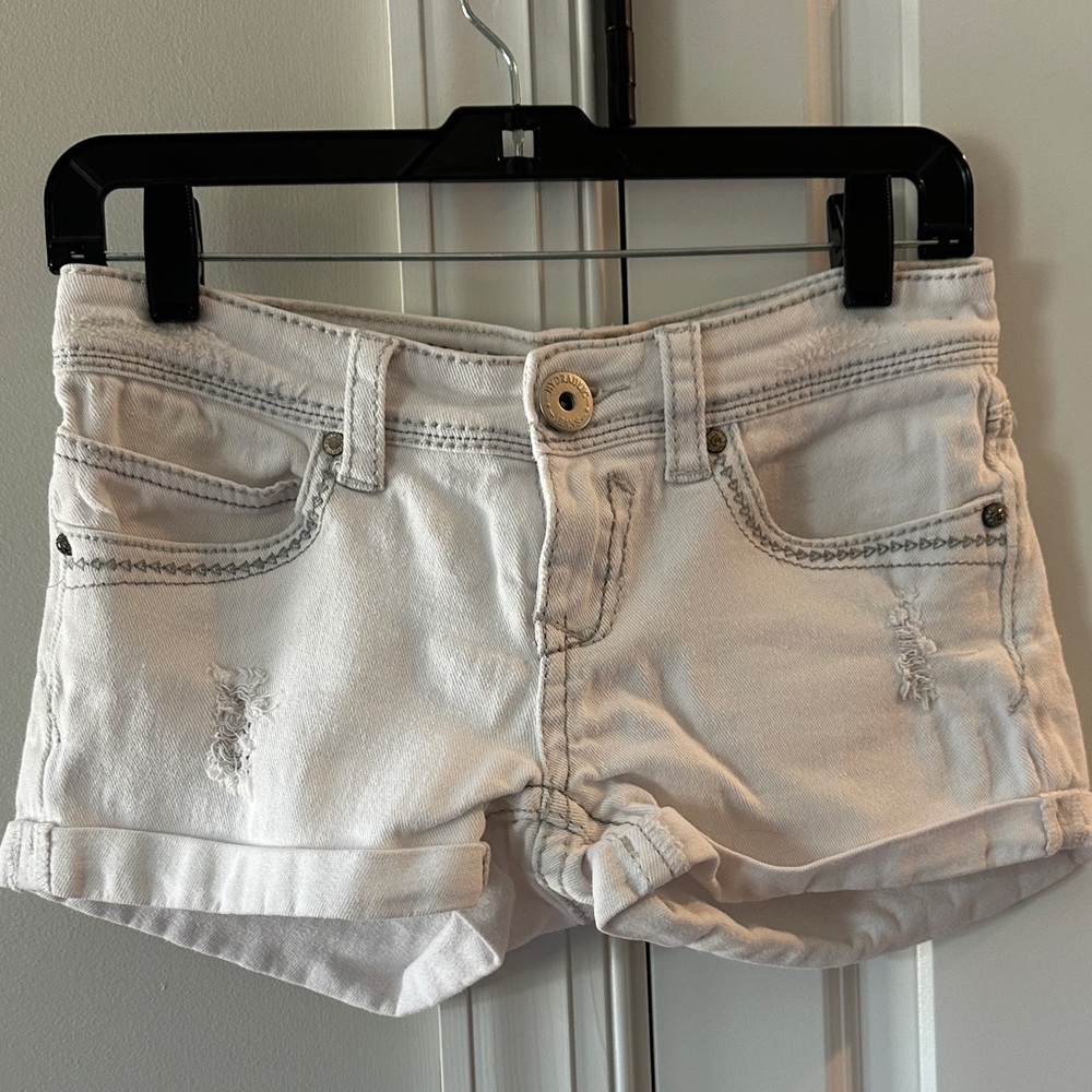 Hydraulic White Jean Shorts for Women
